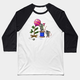 Christmas Mice Baseball T-Shirt